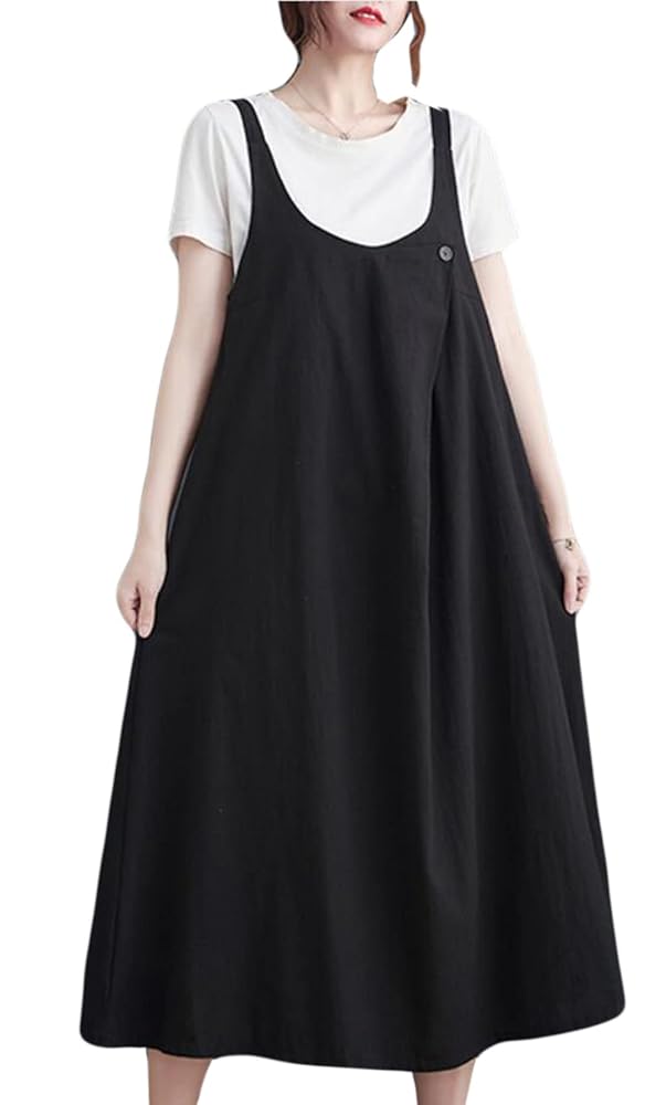 Amazon.co.jp: [ZXCVWWE] サロペットワンピース レディース 夏着